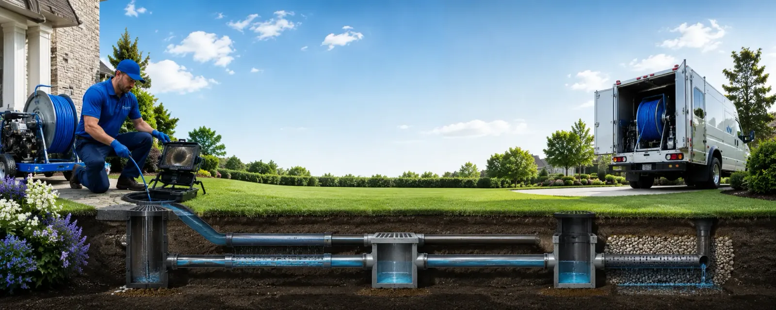 Outdoor drain cleaning information for Lamoure, ND